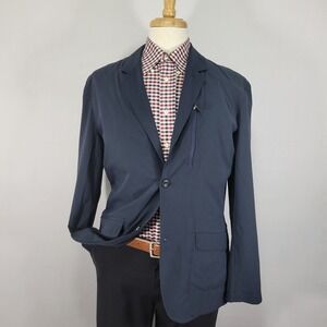 Eddie Bauer Men's‎ Sport Coat Blazer Two Button Navy Blue Light Weight 42R
